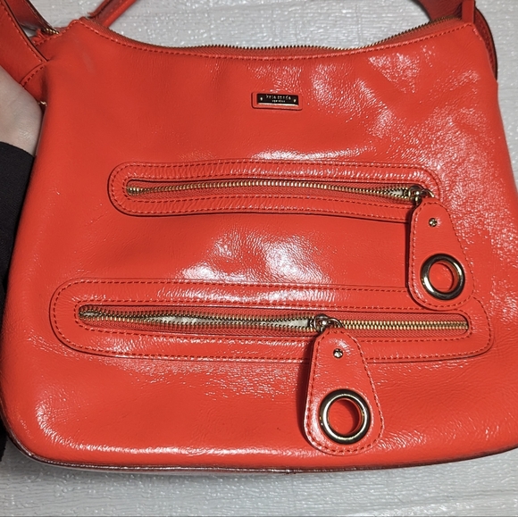 Kate Spade Coral Patent Leather Zip Hobo Bag - Picture 2 of 8